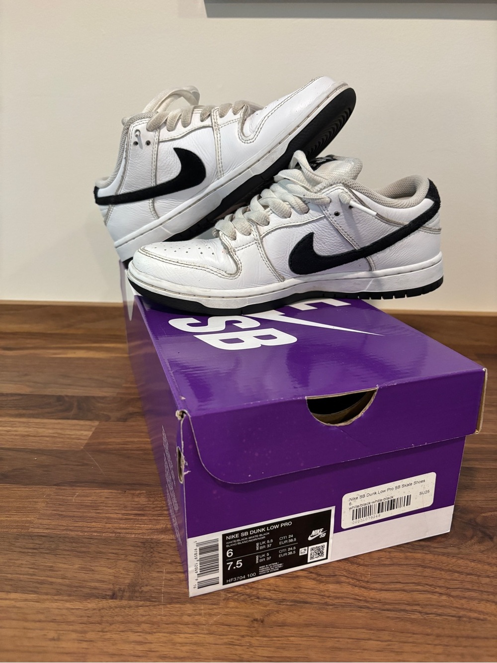 Nike Dunk Low Pro SB “White Black” Sneakers